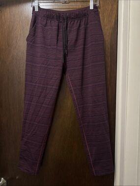 Lululemon Plum Striped Jogger Pants